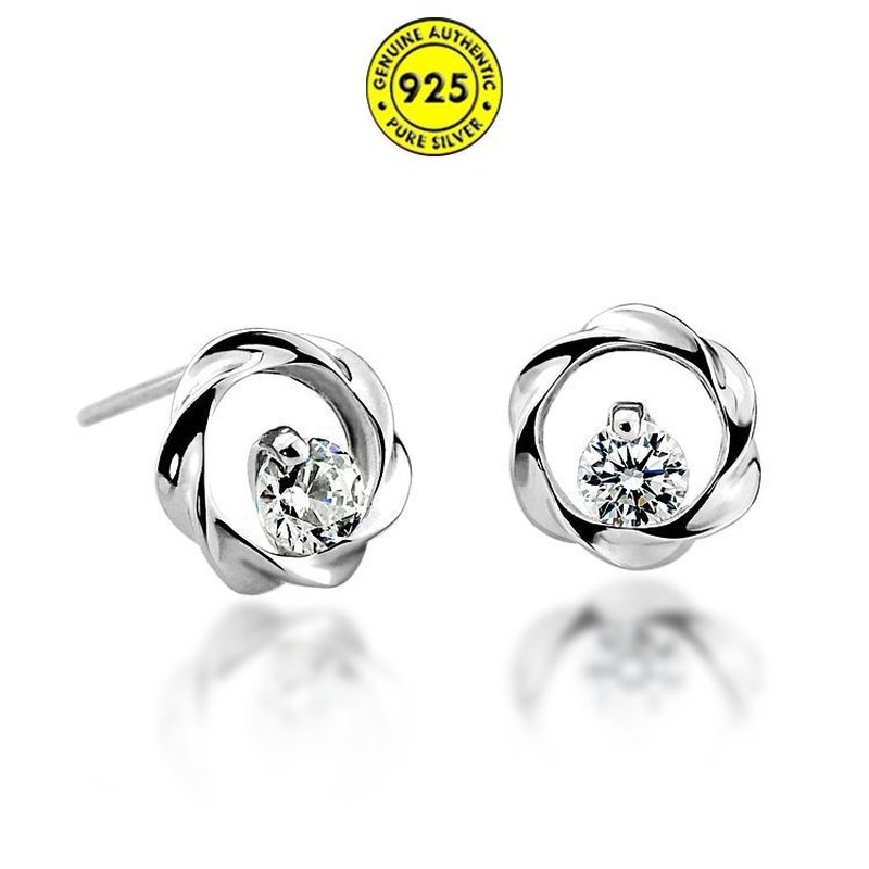 Anting Tusuk Sterling Silver 925 Gaya Korea Untuk Wanita