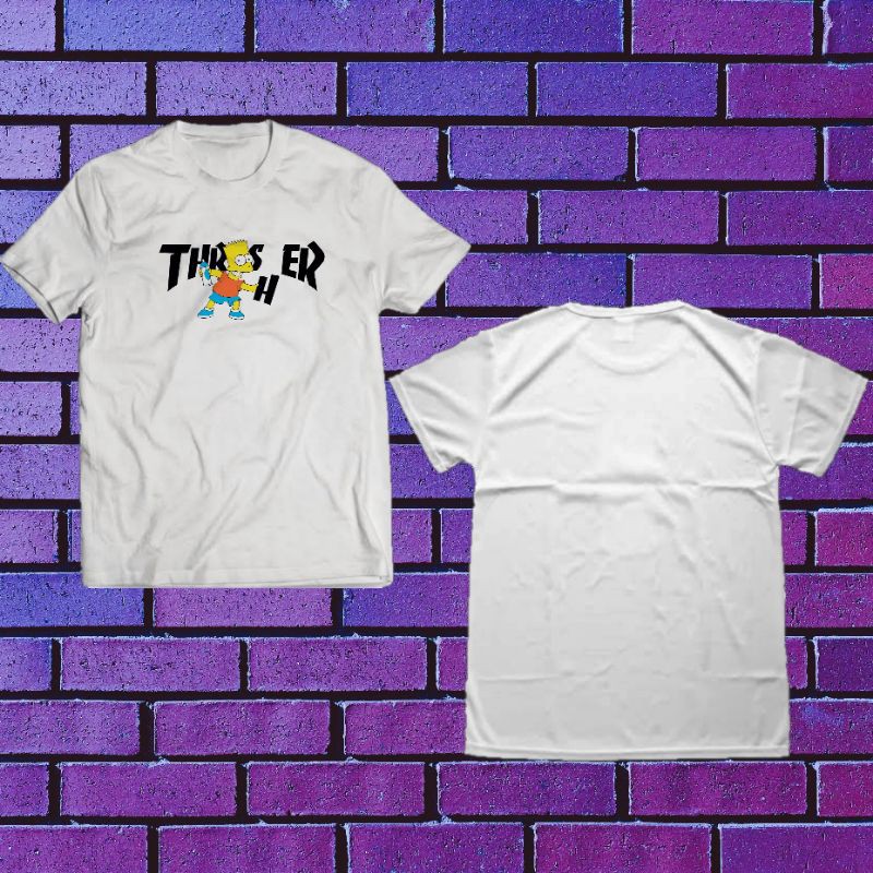 T-SHIRT KAOS THRASHER X BART THE SIMPSON