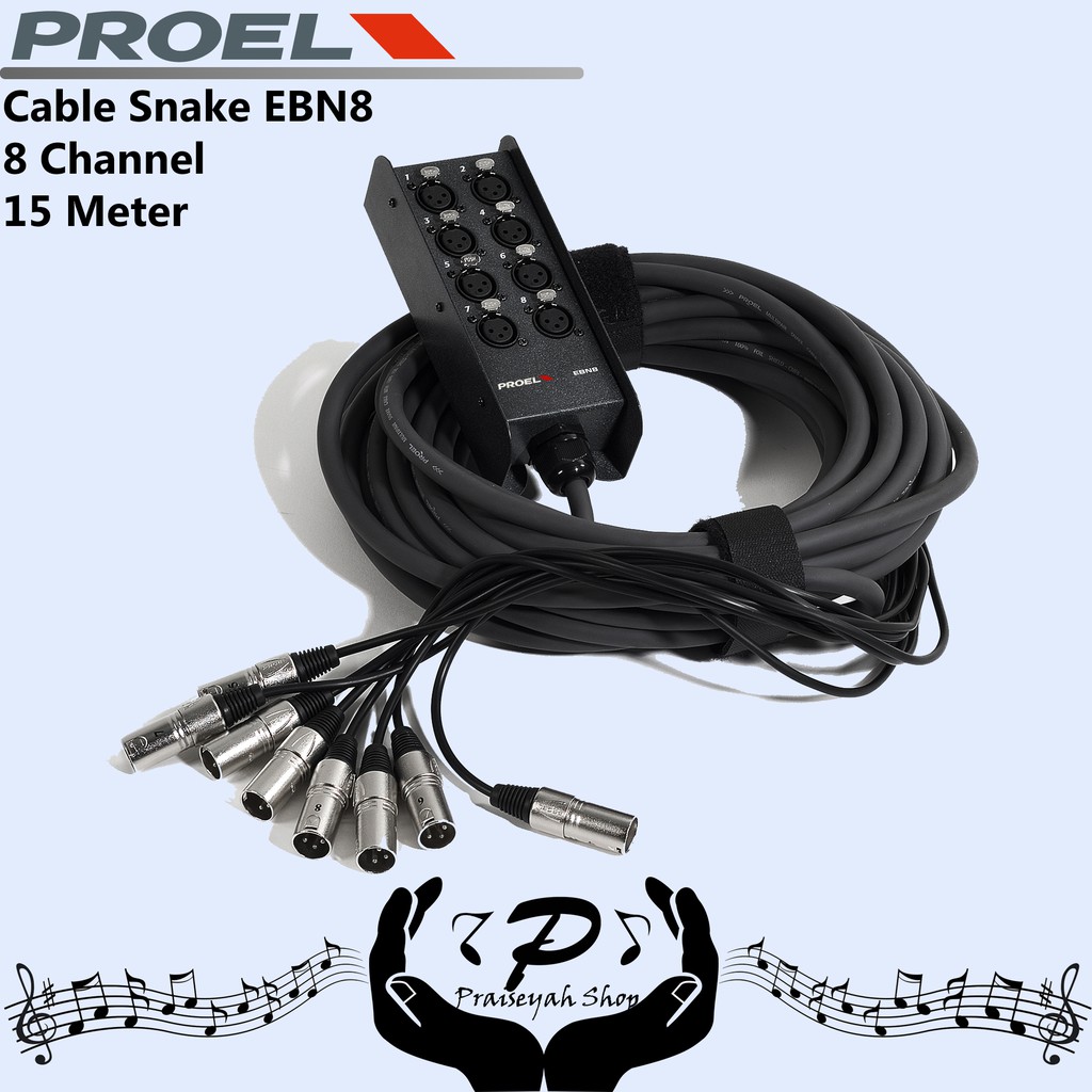 Snake Cable 8 In Channel 15 Meter Proel Original EBN8 Audio Stage Box