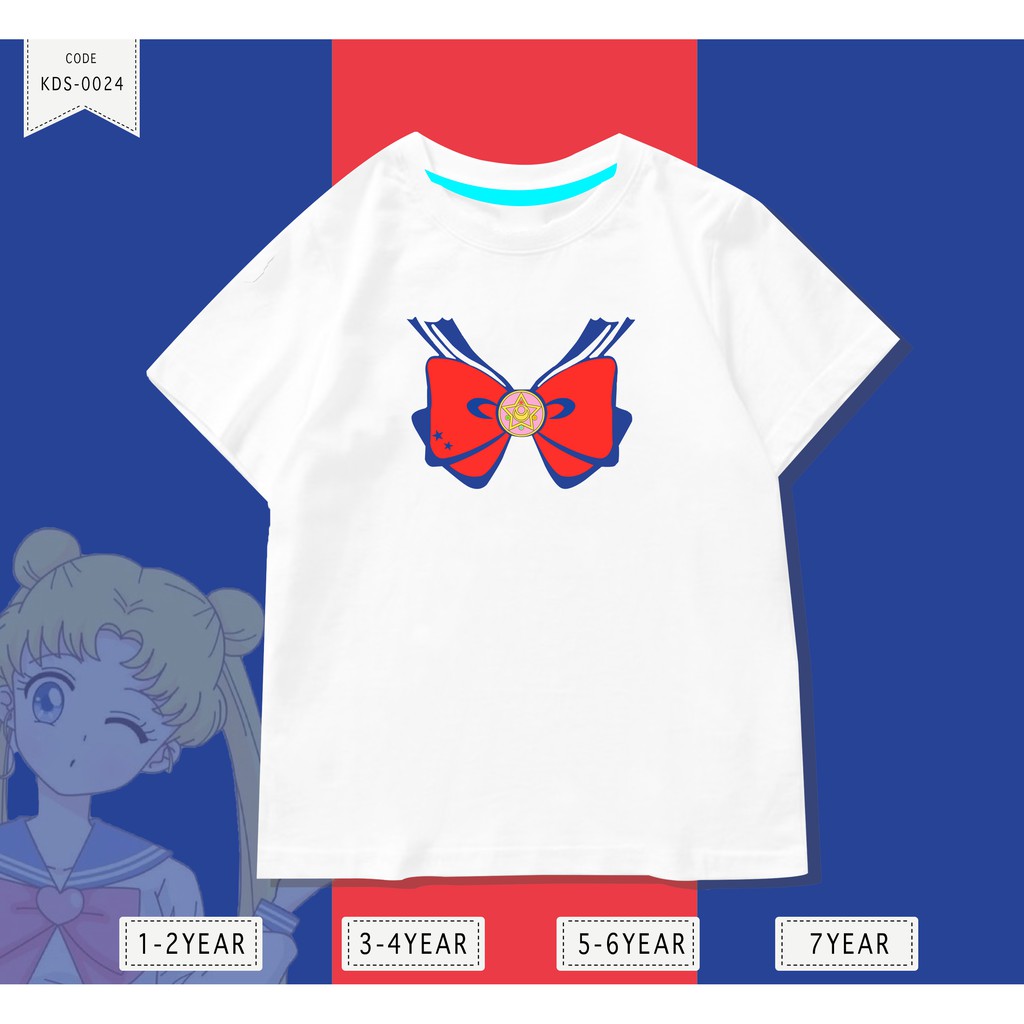 Baju Anak-Anak 1-10thn  / Kaos Distro DTF Anak Perempuan / Unisex / Motif Sailorr moon