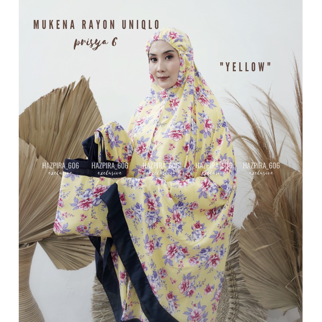 MUKENA DEWASA RAYON BALI MOTIF BUNGA PRISYA 6 JUMBO