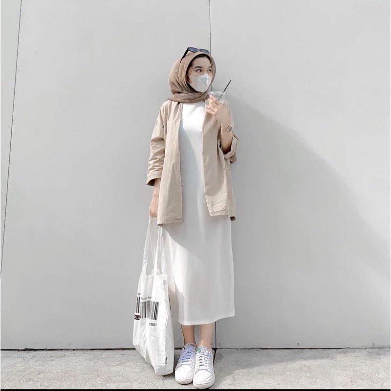 INNER SPAN DRESS / INNER DRESS TANPA LENGAN / INNER SPAN JERSEY