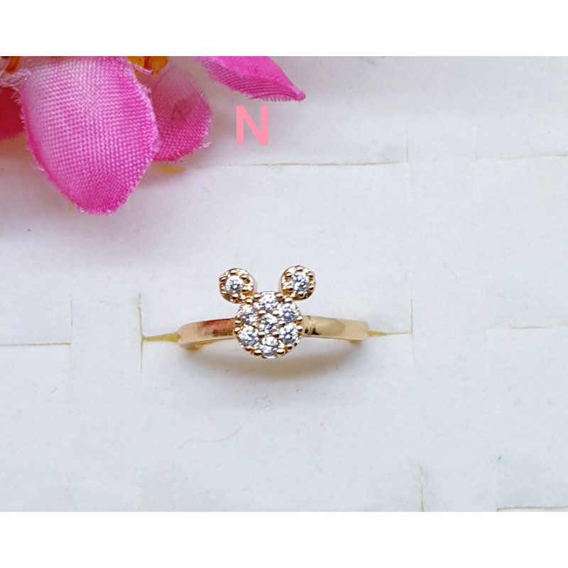 Cincin Anak Mickey Full Permata Xuping Lapis Mas All size