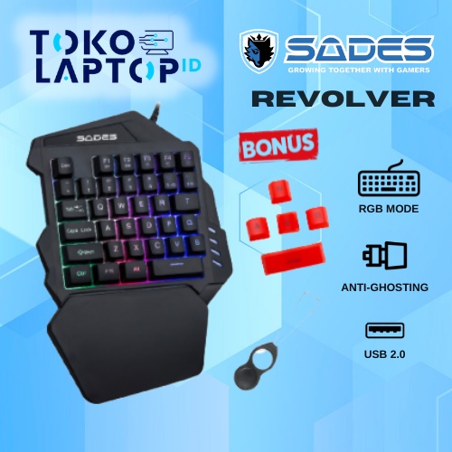 Sades Revolver TS36 / TS-36 Single Hand Gaming Keyboard