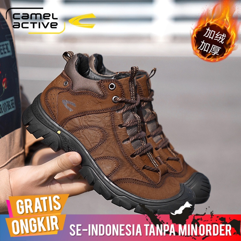 Sepatu Pria Import Boots Casual Camel Active Original Sepatu Pria Musim Dingin Bulu Berlapis Pria Hi