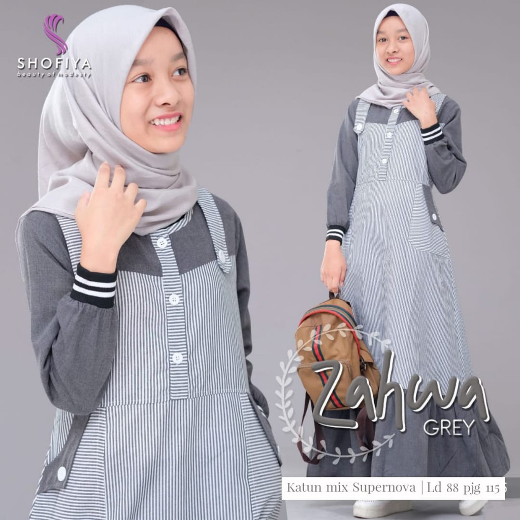  BAJU  MUSLIM  REMAJA  PUTRI DEWASA SERI ZAHWA Shopee  