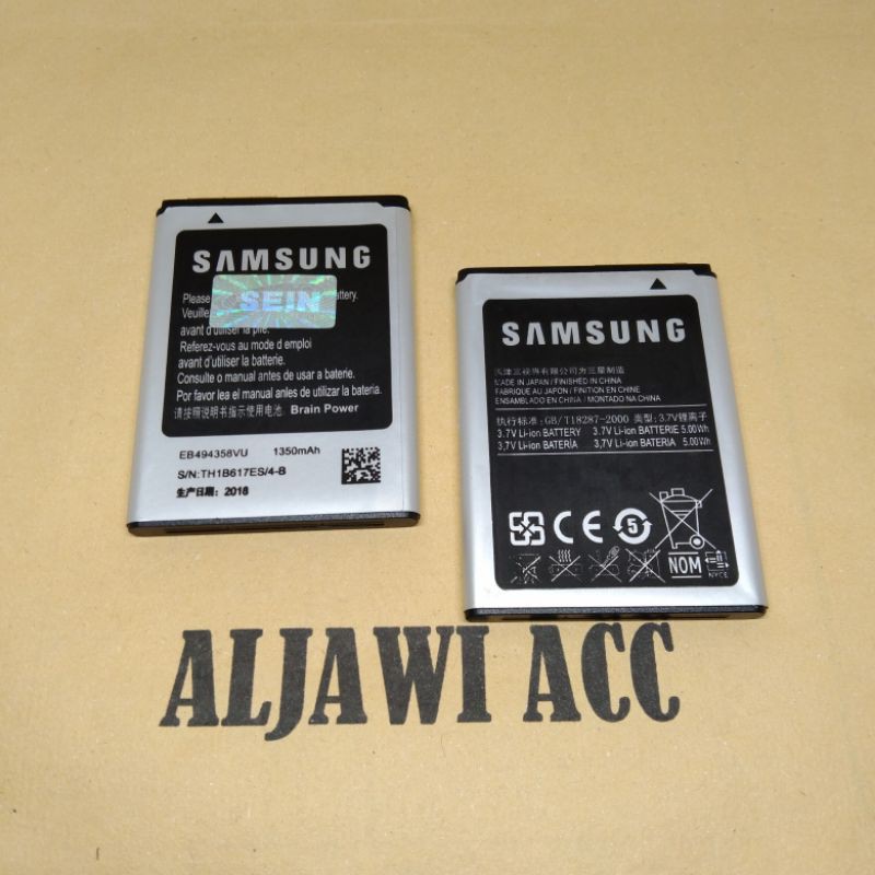 Baterai Batre Battery Hp Samsung Young Baru Ace Gio Fit EB494358VU Original Battery Hp