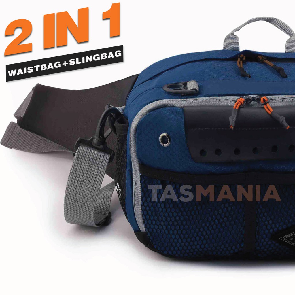 PTS -Tas Selempang Tas Selempang GEAR BAG 13134 NEWTON 2 in 1 -  Sports Bag - Slingbag Cowok - Waist bag