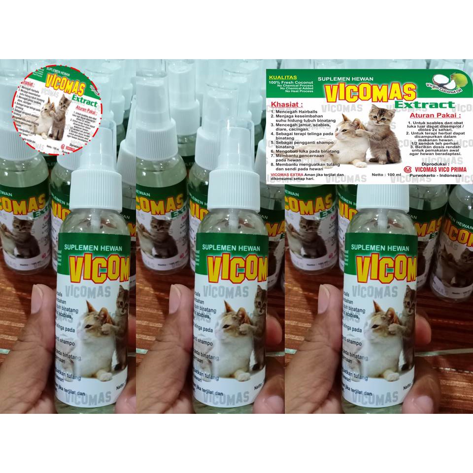 Obat Kucing Keracunan Di Apotik | Vco Vicomas Extract Spray 100ml
