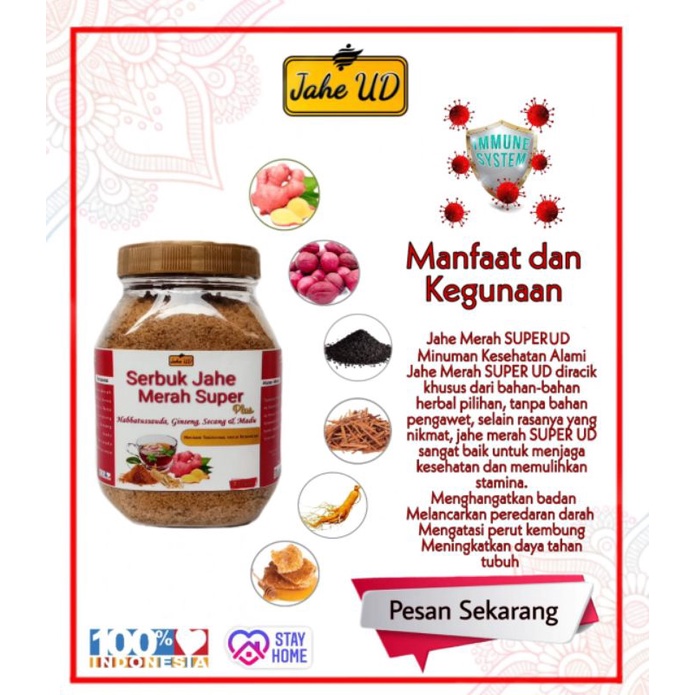 

Serbuk Jahe Merah Super 300gr