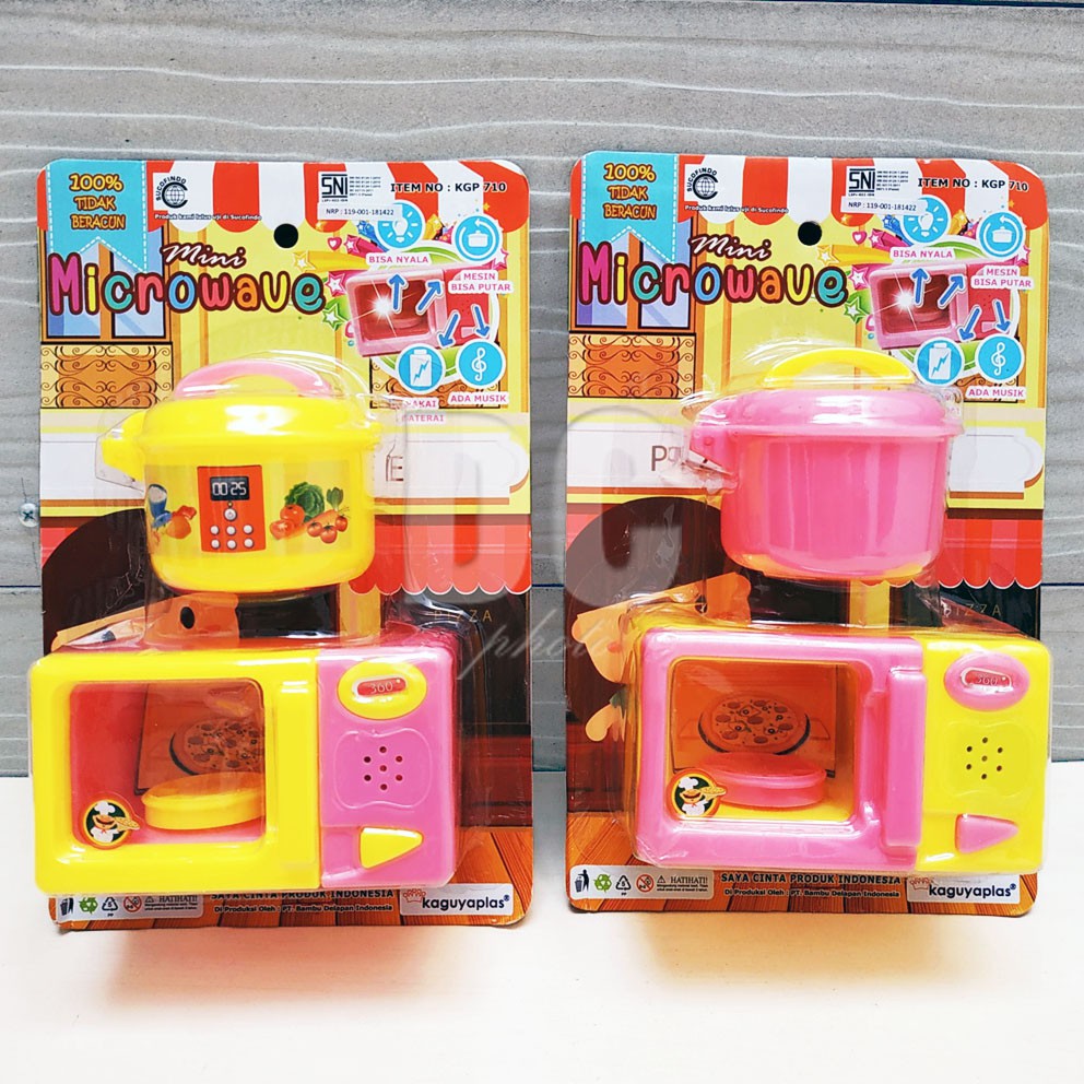 Mini Microwave & Rice Cooker Mainan Oven Mini Dengan Musik & Lampu