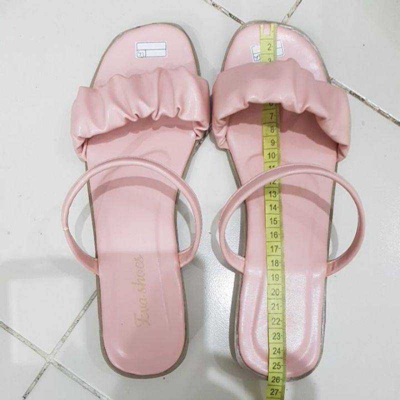 39-43 BIG SIZE MEDINA Sandal Selop Kerut Tali JUMBO by Eva Shoes(G879)