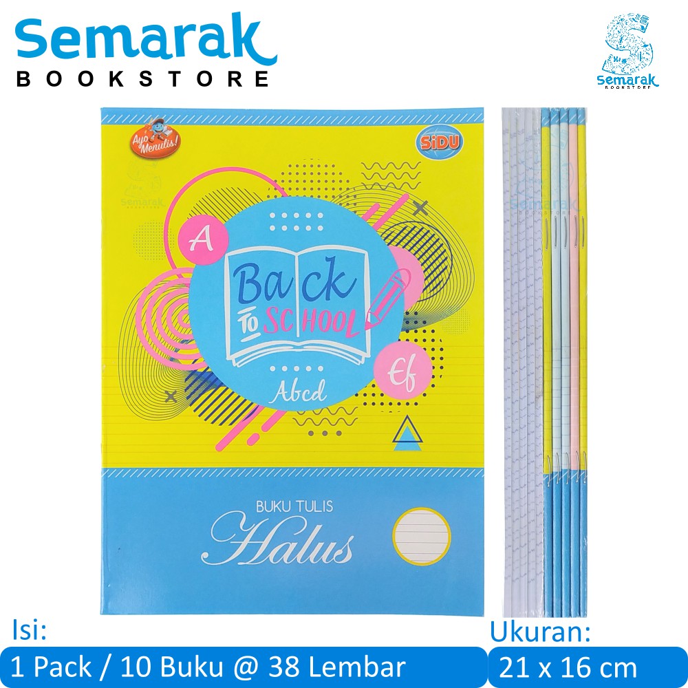

Buku Tulis Tegak Bersambung SiDU Sinar Dunia Halus [1 Pack / 10 Buku @ 38 Lembar]