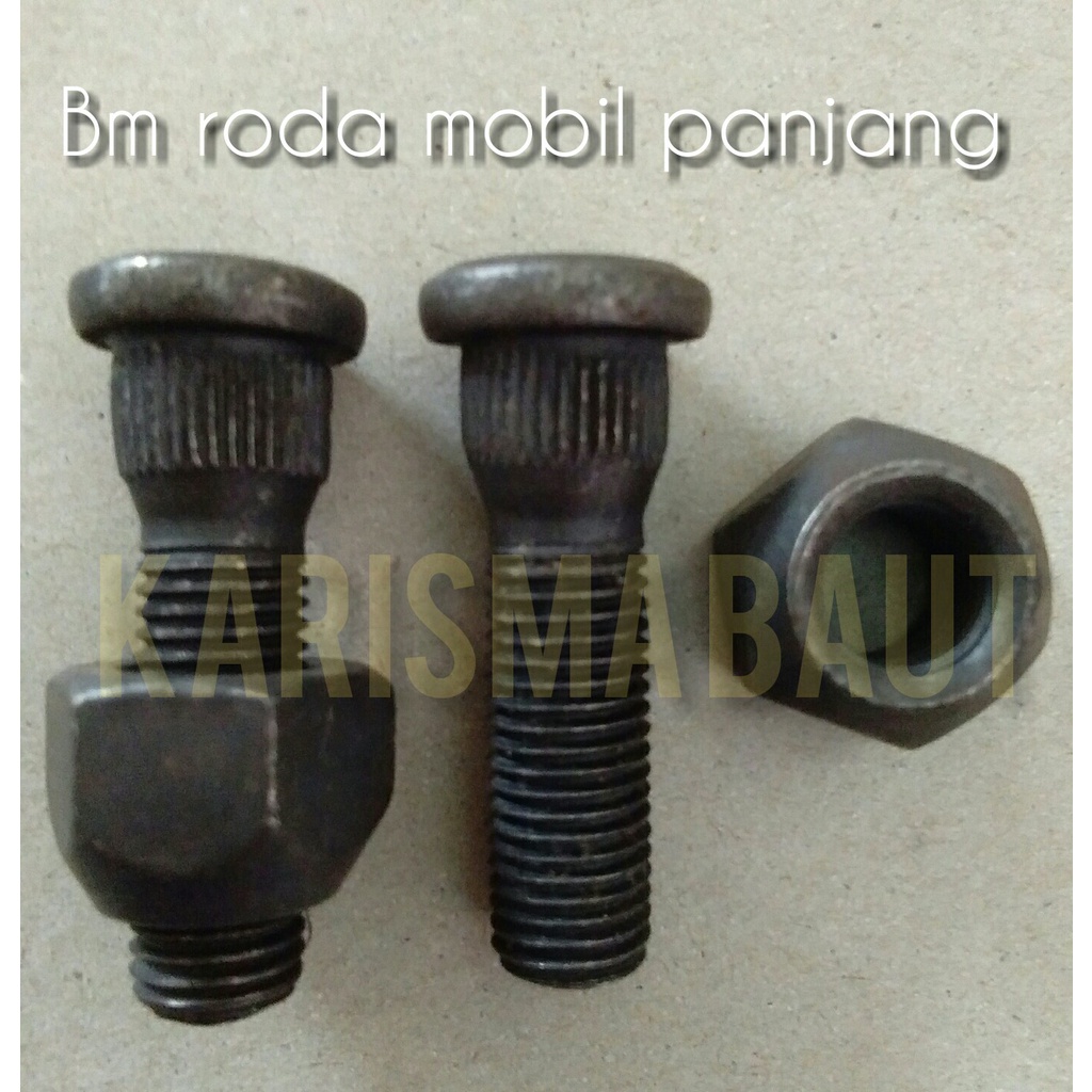 [1 set baut+mur] Baut Roda Mobil Panjang