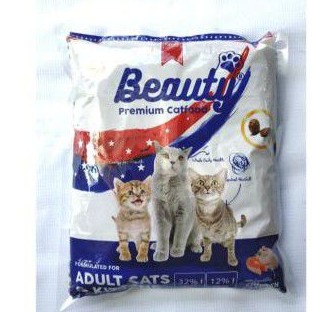 beauty cat repack 1kg , makanan kucing beauty all stage