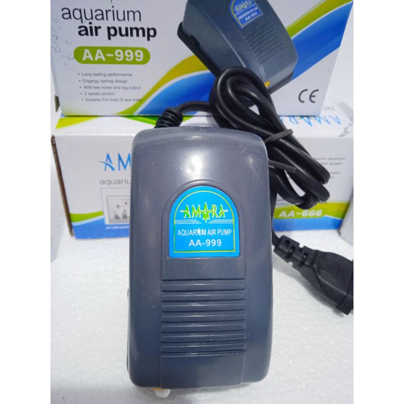 AERATOR POMPA AQUARIUM AA-999/Q-3 ABU-ABU KLASIK PLUS SELANG DAN BATU AERATOR