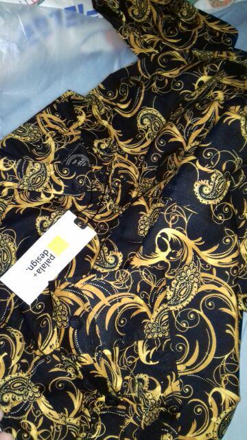 Jasmineolshop Kemeja Batik Abstrack Blue And Black  Premium