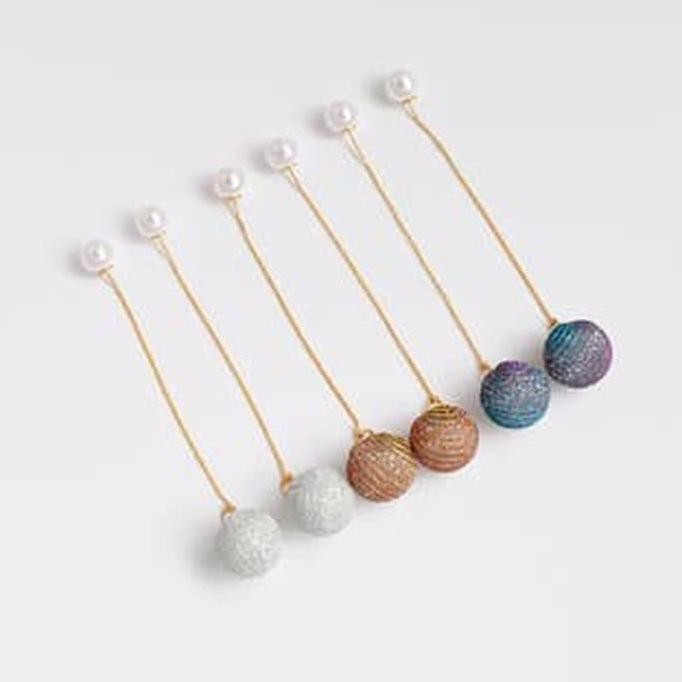 Magic Anting Gantung Panjang Bola Bungkus Korea / Korean Long Earrings Sh136