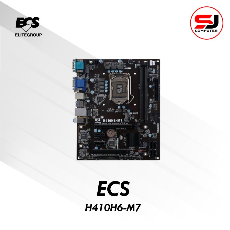 MOTHERBOARD ECS H410H6-M7 LGA 1200, H410, DDR4, SATAIII, GBLan, USB3.2