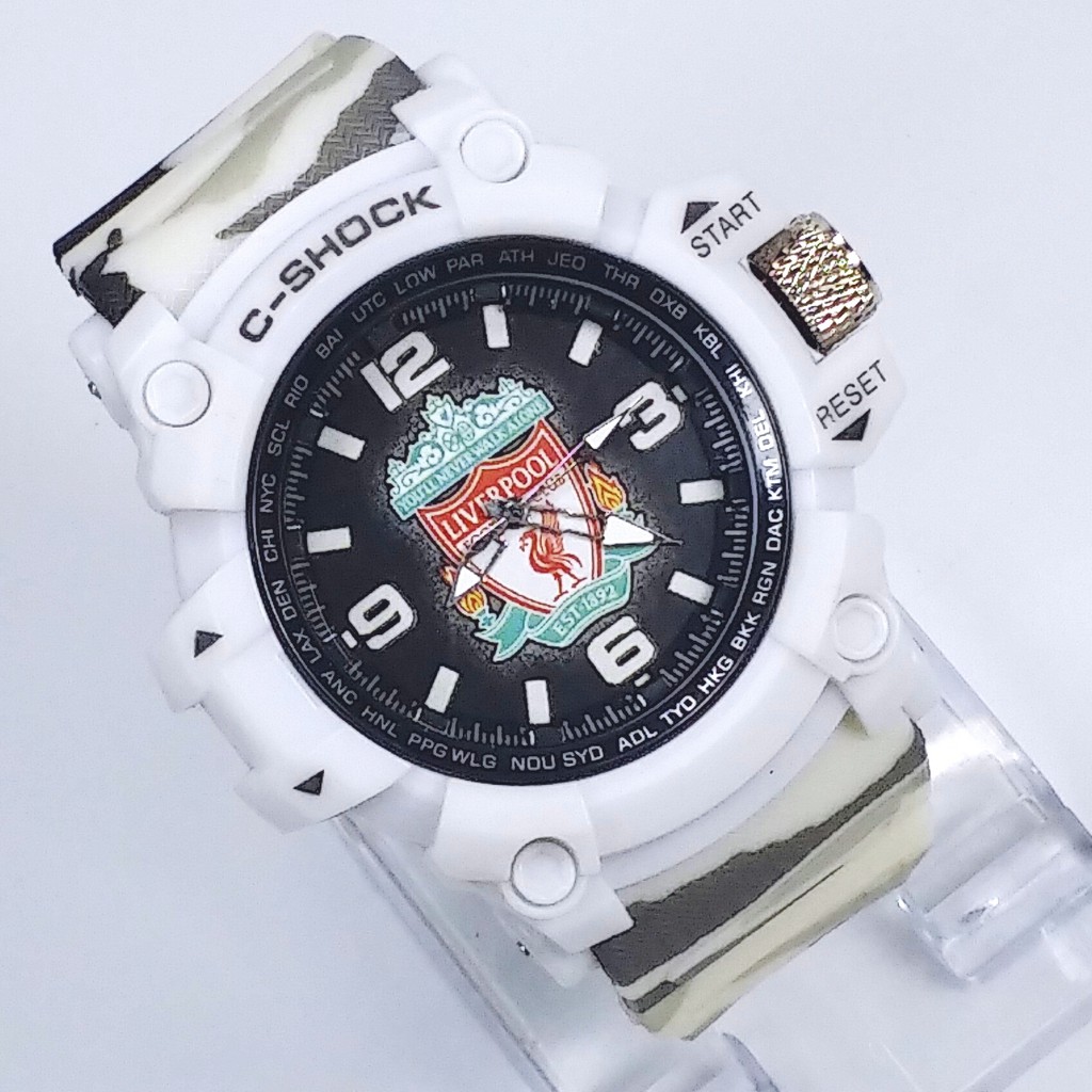 [THE REDS] JAM TANGAN LIVERPOOL STRAP ARMY PUTIH