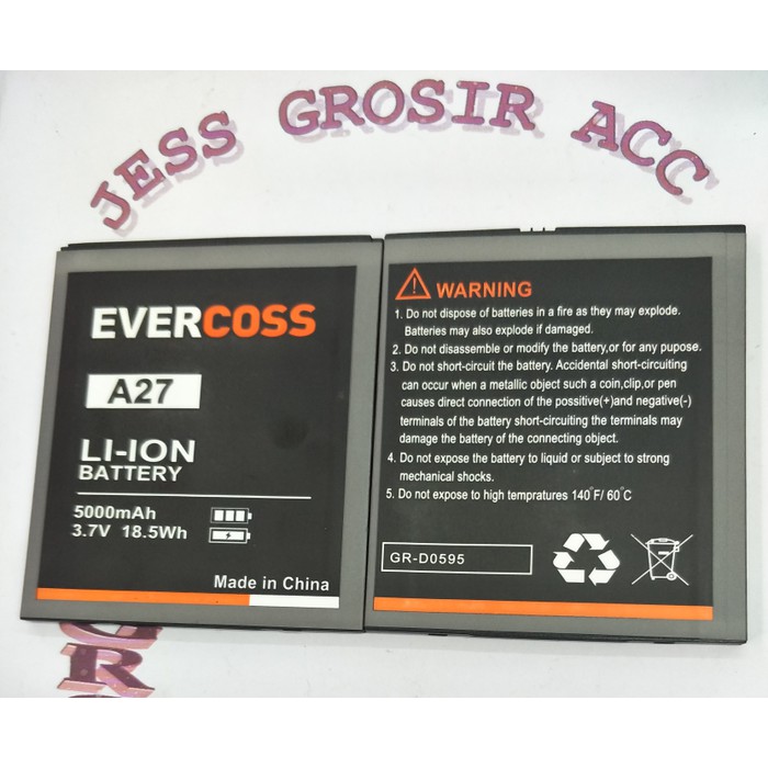 Baterai Battery Batre Double Power Evercross Evercoss Cross ( A27 )