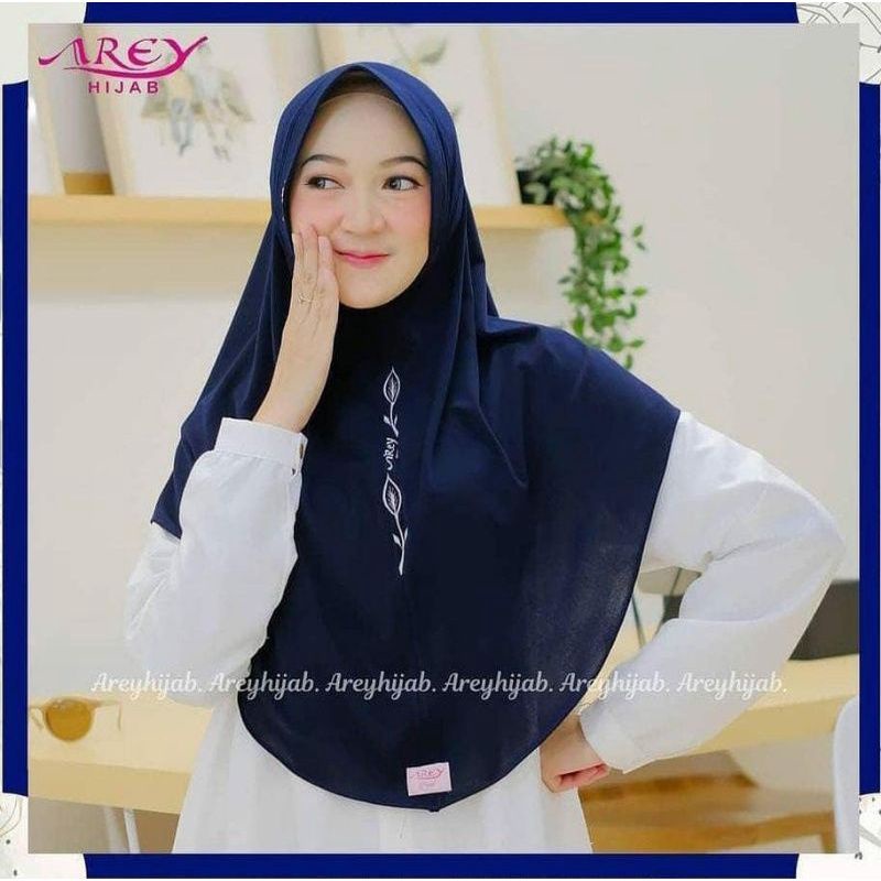 (Original Arey) ALENA•• Hijab Instan. Khimar Instan polos.jilbab instan. bergo polos