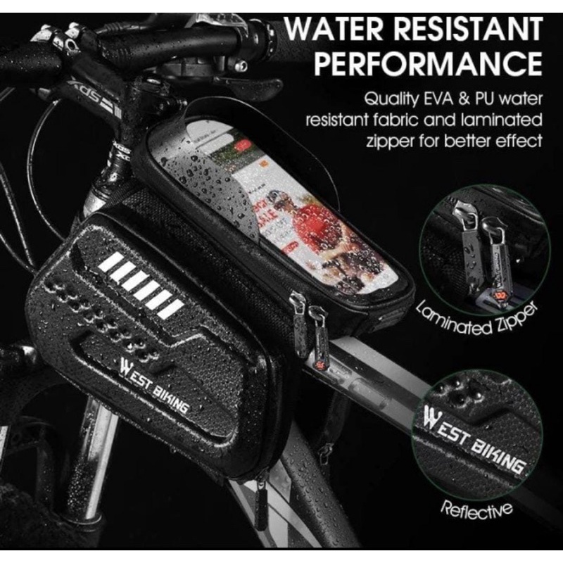 Tas sepeda westbiking hardcase waterproof original