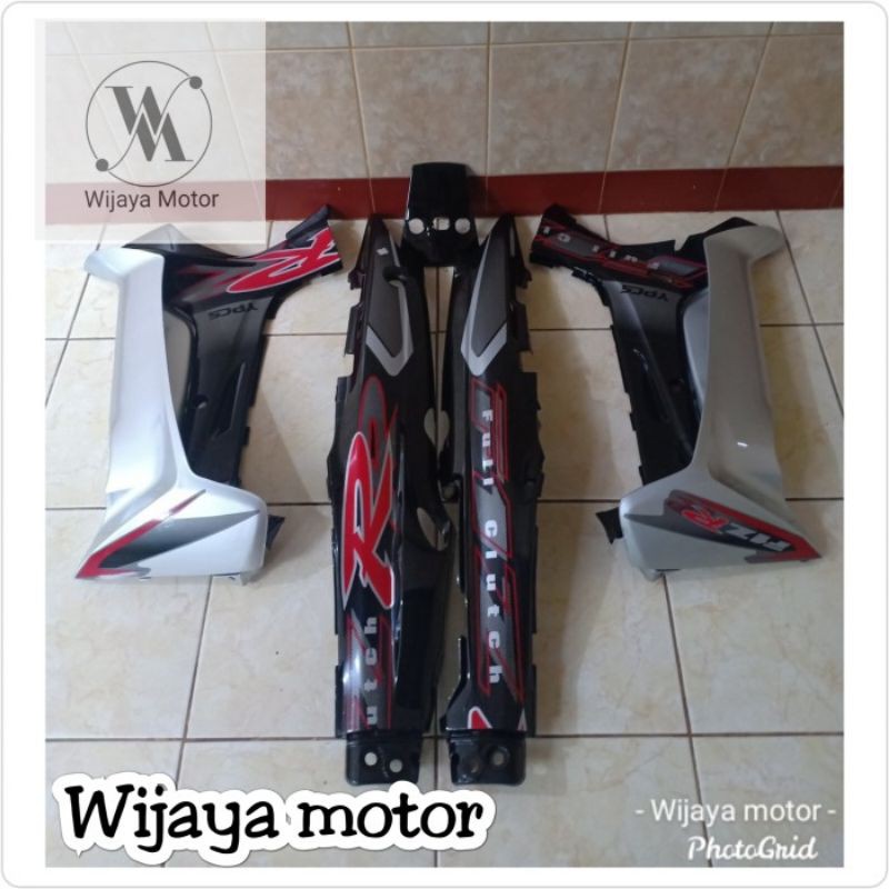 cover body f1zr hitam silver cover body full halus yamaha fizr f1zr silver hitam