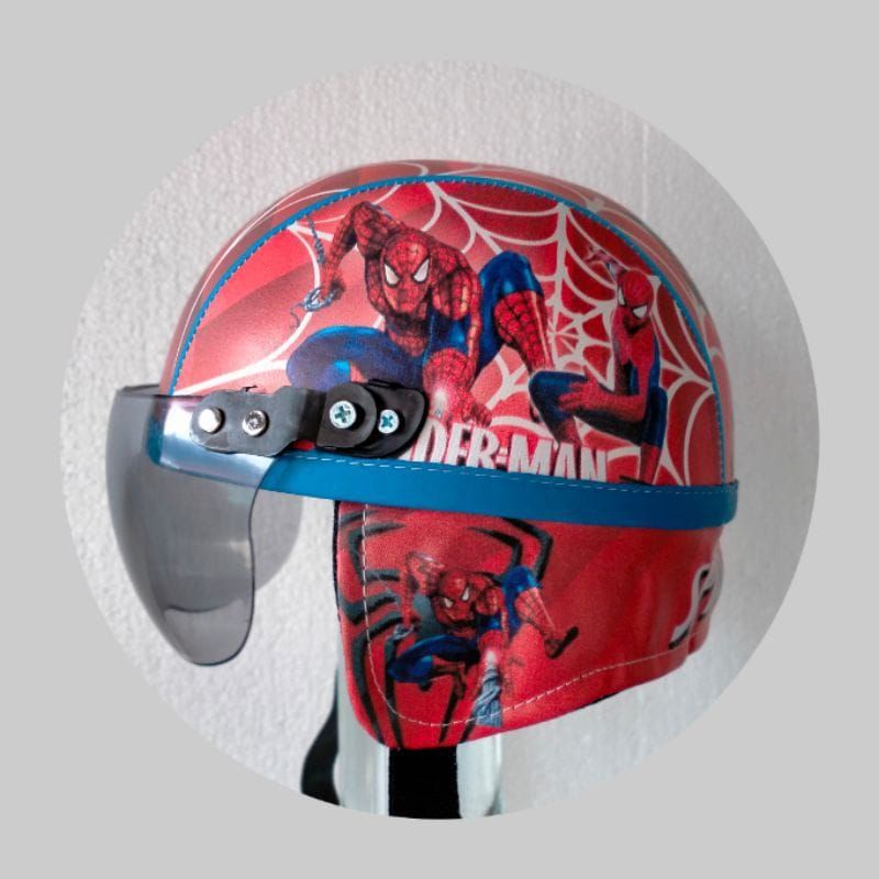 HELM BOGO ANAK SINCAN KARAKTER TERBAIK KUALITASNYA-SINCAN SPIDERMAN