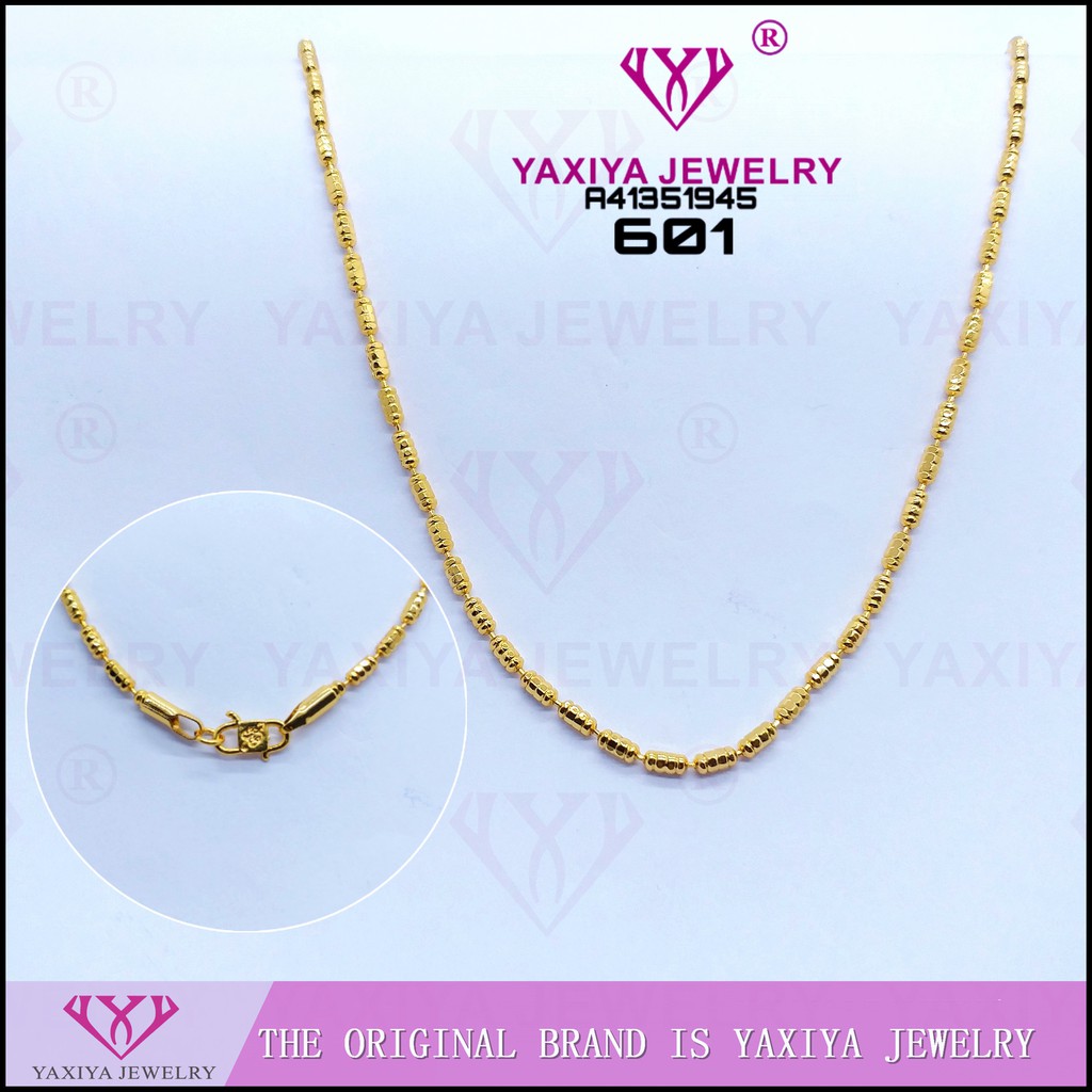 

Kalung Motif Bambu Perhiasan Imitasi Warna Gold 18K Yaxiya Jewelry 601