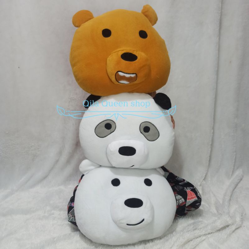 Bantal We Bare Bears Panda Beruang Bear 40cm BONEKA