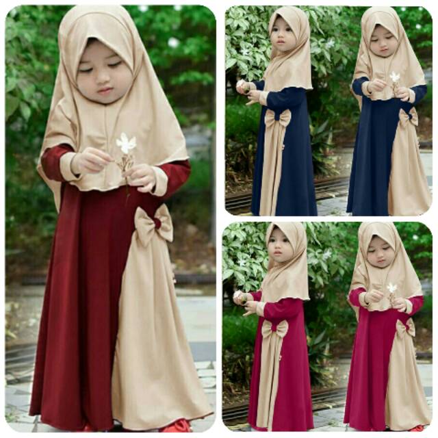 Gamis Anak Kid Tralala Matt Full Babyterry Pita Tempel