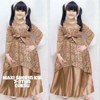 BISA COD✓MAXI HIMALAYA / ANAK / SHERIN KID / 7-9 TAHUN / 10-12 TAHUN / DRESS MUSLIM ANAK / BRUKAT