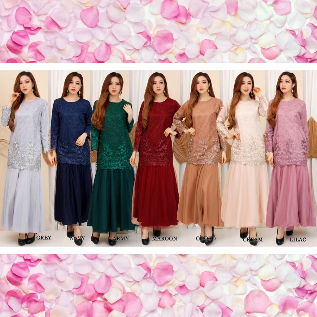 Gamis Prilly Tille Duyung Premium Maxi Dress Brukat Tulle Bordir Gliter Fashion Muslim Lebaran