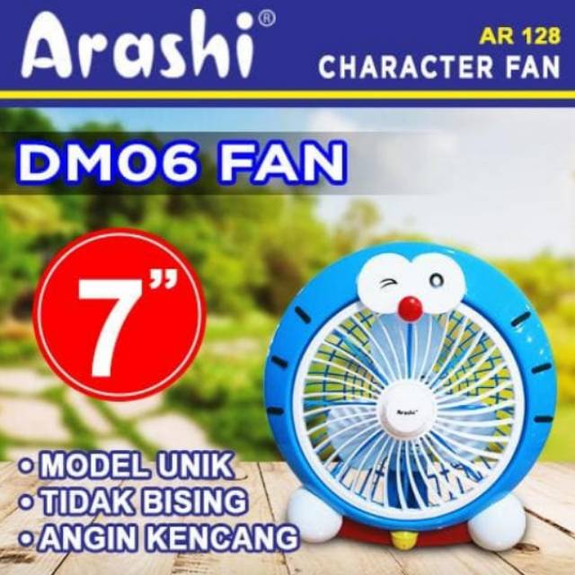 Kipas Angin Karakter Cartoon / Desk Fan ARASHI 128