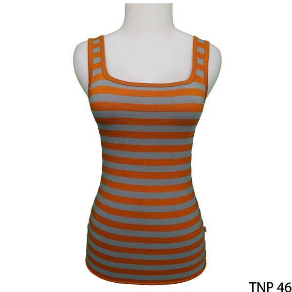 Tank Top Cantik Spandek Abu-Coklat – TNP 46