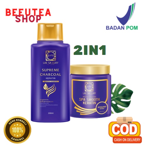 Lae Sa Luay Paket 2 In 1 Hair Perfection Shampo Dan Keratin / Masker Rambut / Perawatan Rambut