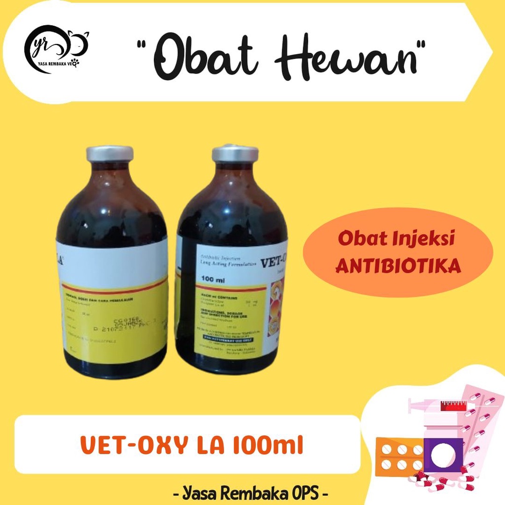 VET OXY LA 100ml - Obat Injeksi Antibiotik Hewan