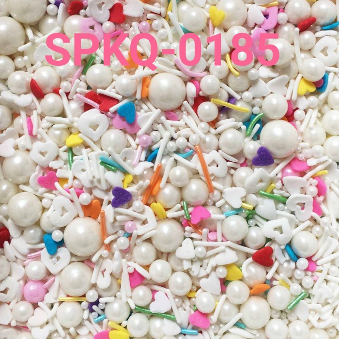 

SPKQ-0185 SPRINKLES SPRINKLE SPRINGKEL 250GR MIX PUTIH RAINBOW HEMAT