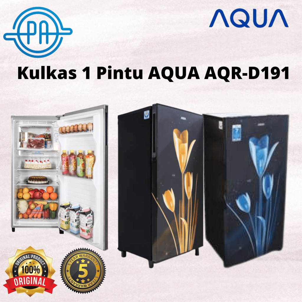 KULKAS AQUA 1 PINTU AQRD 191 LB/LK / LEMARI ES AQUA GARANSI RESMI