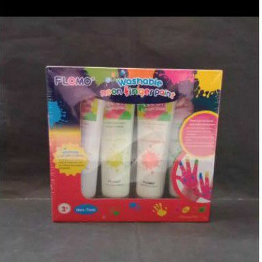 

Cat warna finger paint FLOMO WASHABLE neon