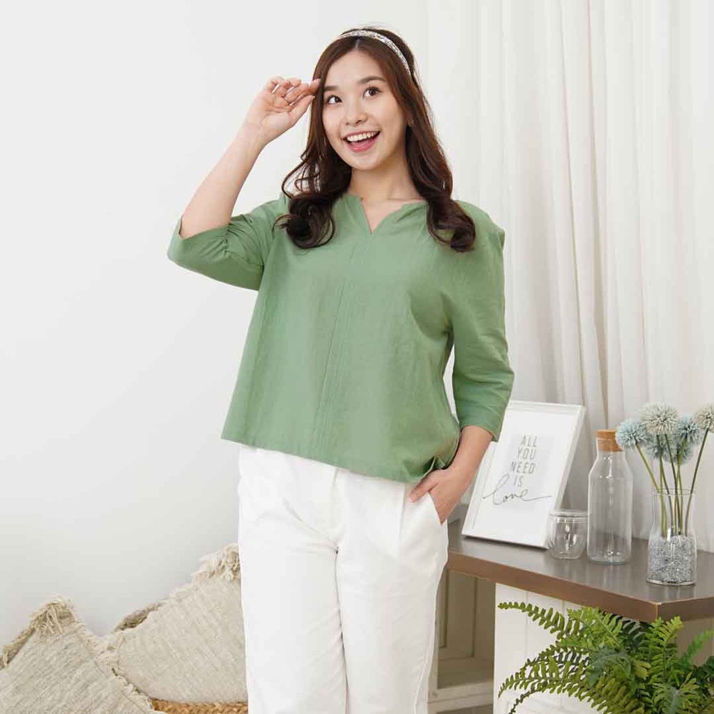 Beatrice Clothing Viren Blouse - Blouse Wanita-Mint