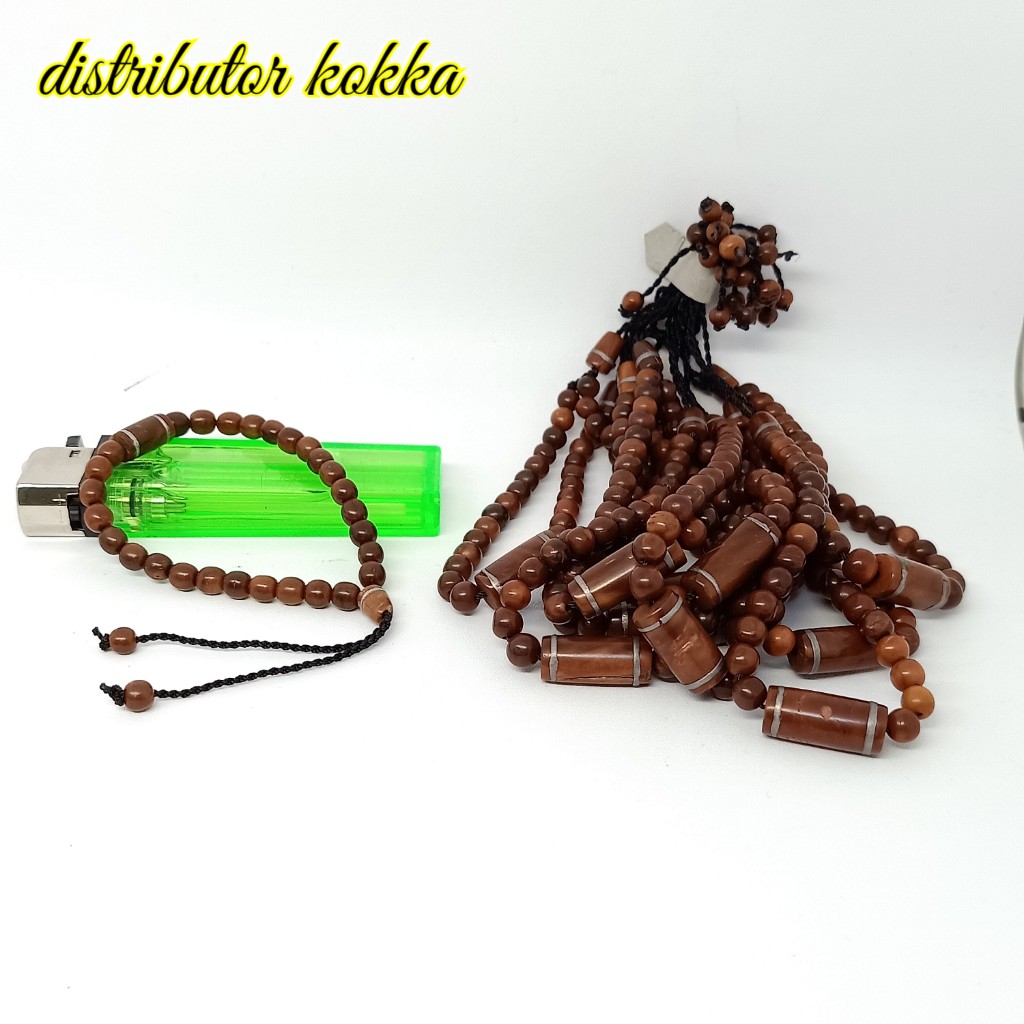 ( SUPER MURAH ) Harga grosir 10 pcs gelang Kokka kaukah bulat kepala lilit timah coklat