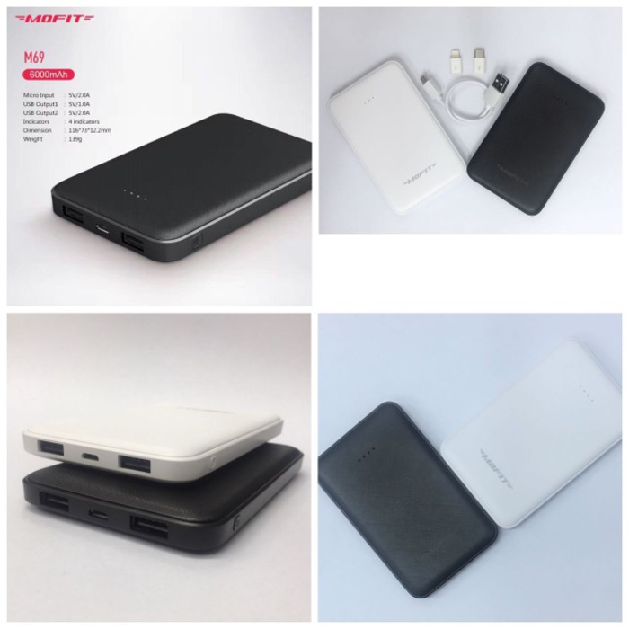 Power Bank Mofit M69 2A 6000mAh Original