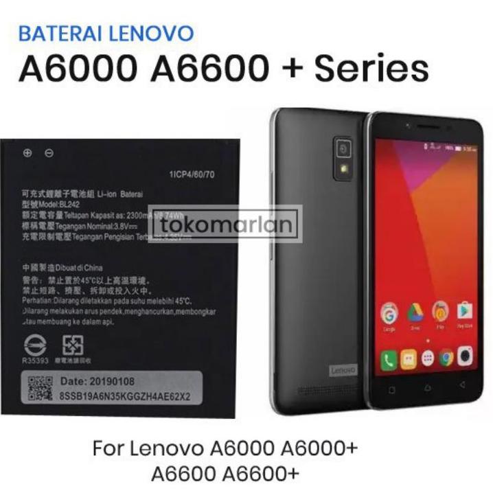 jafz-9 Baterai Batre Battery Lenovo A6000 A6010 A6000+ A6600 A6600 Plus BL242 Original OEM 355