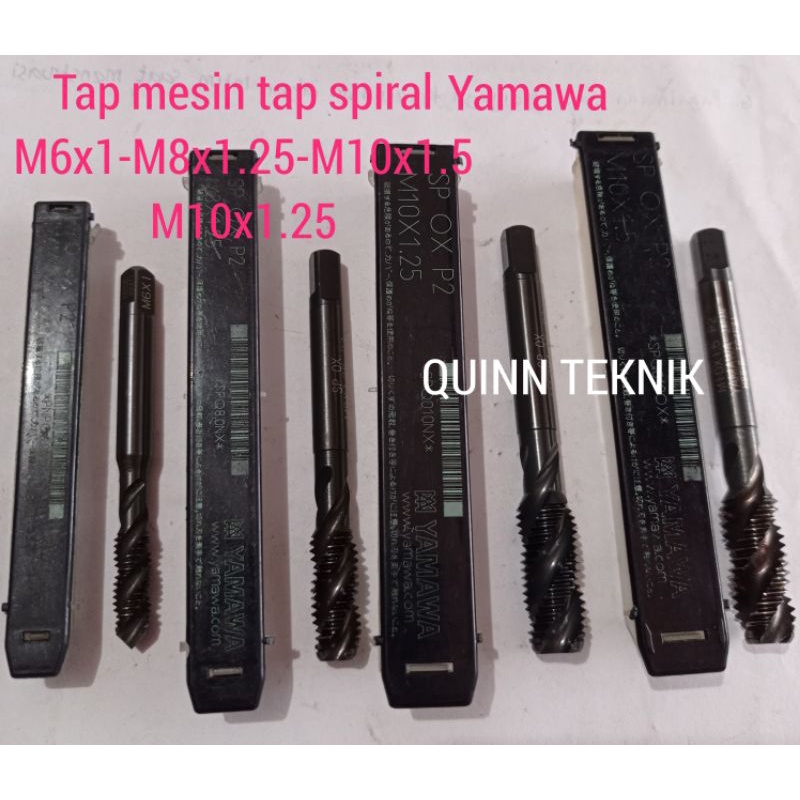 tap mesin.tap spiral yamawa m6x1-m8x1.25-m10x1.5-m10x1.25 second seperti baru