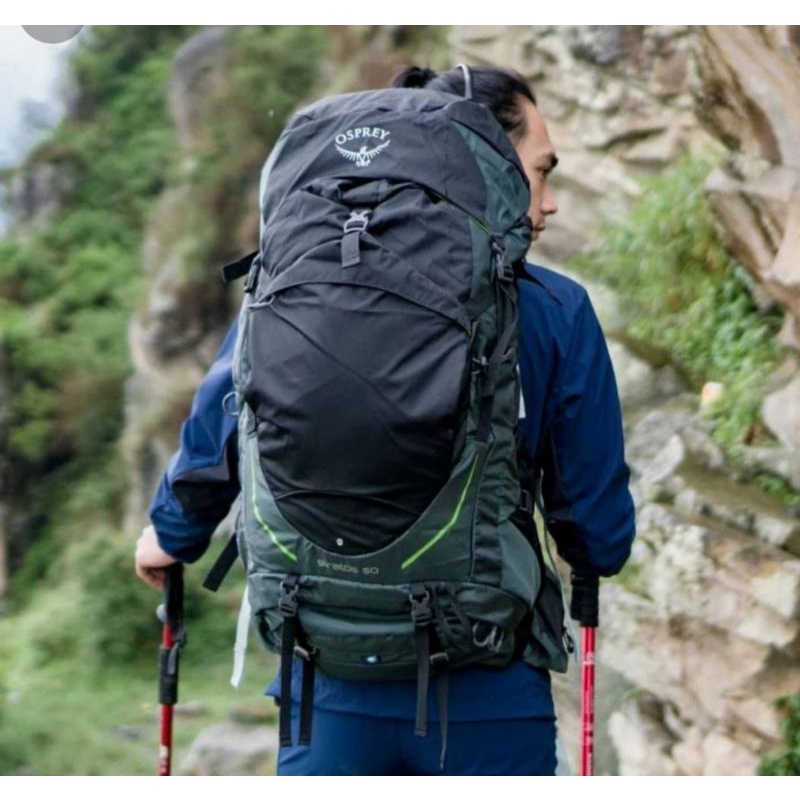 TAS GUNUNG OSPREY STRATOS 50 ORIGINAL INCLUDE RAIN COVER