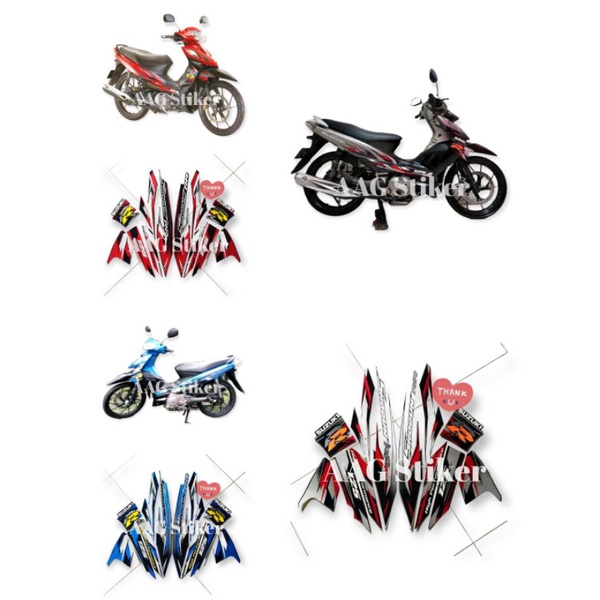 Striping List Body motor suzuki shogun 125 RR 2008 Stiker Lis Les Polet Motor Shogun 125 RR 2008