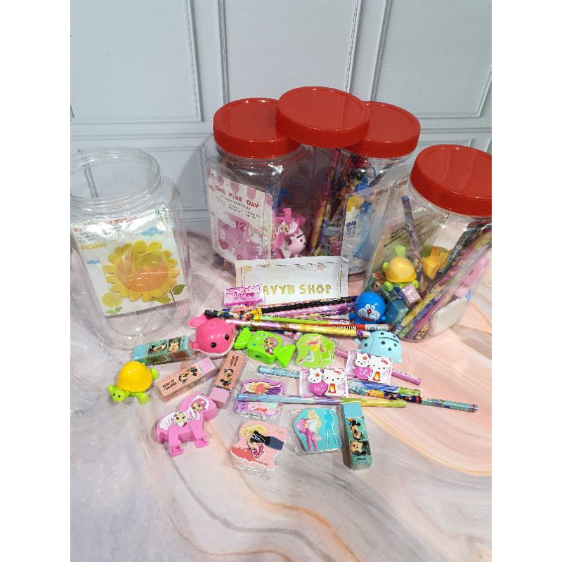 alat tulis dalam toples/paket alat tulis/STUDY SET dalam TOPLES-5