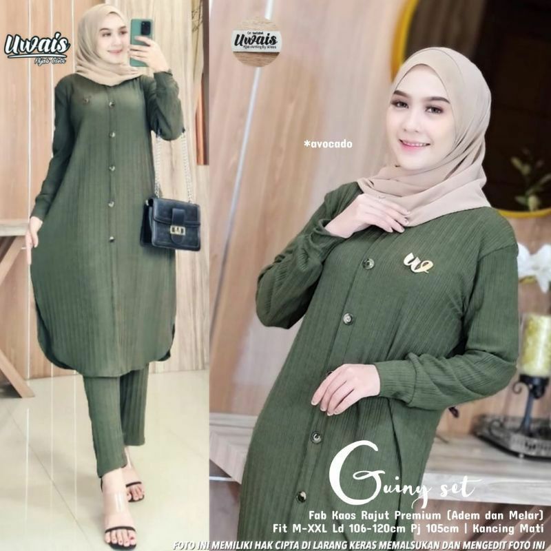 Setelan tunik Rajut Terbaru Guiny Set by UWAIS